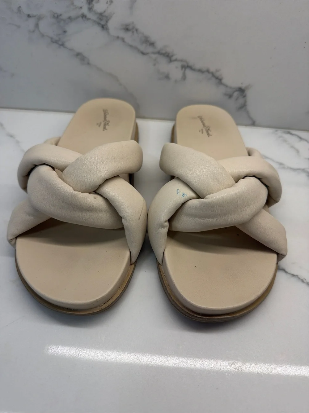 Universal Thread Cream Braided Slide Sandals - Picture 1 of 7